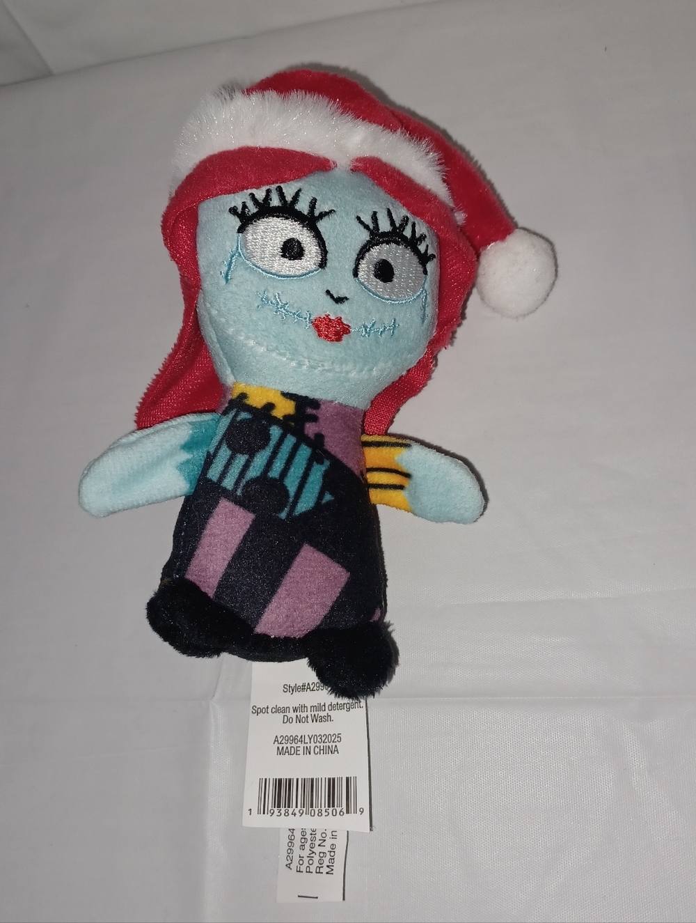 Blue Sally Plush Doll with Red Hat - Plastic Keychain, Backpack Clip- Kids Toy